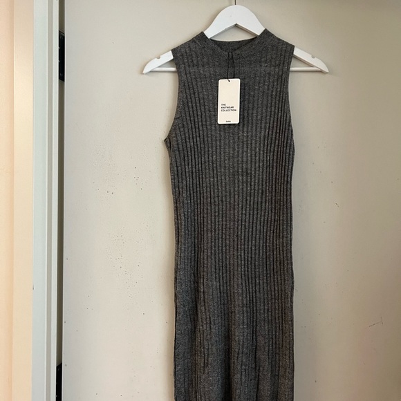 Zara Grey Knit Maxi Tunic NWT - Picture 1 of 7